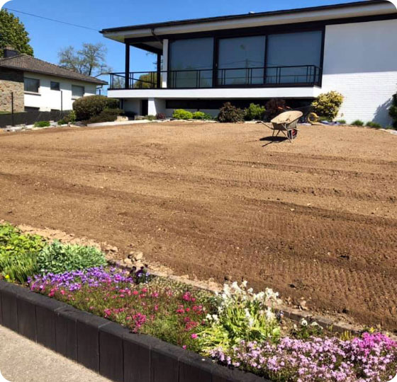 terrassement de jardin et creation de pelouse a vielsalm