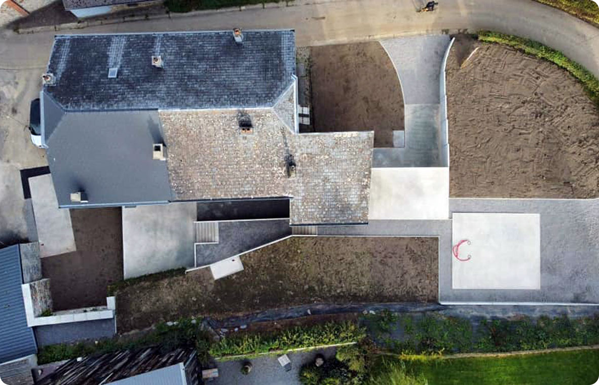vue aérienne du projet d'aménagement