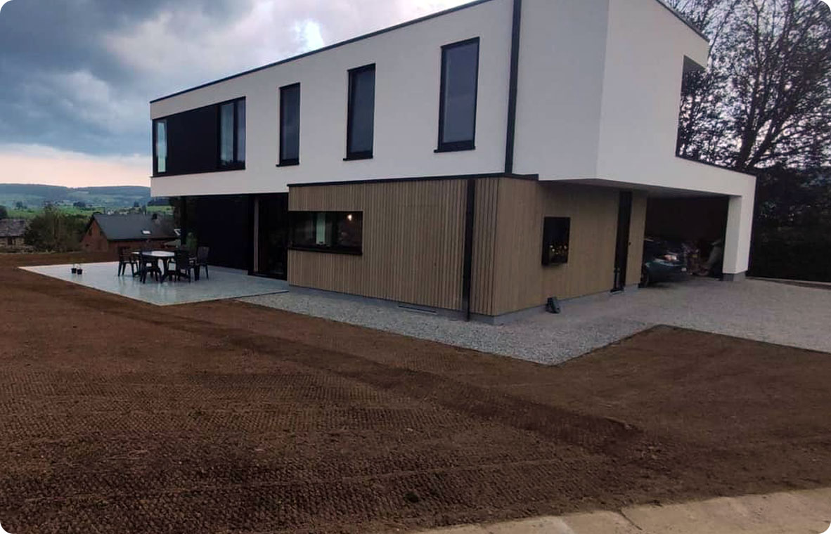 amenagements extérieurs d'une maison contemporaine