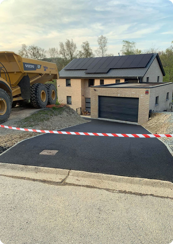 allee de garage en tarmac a stavelot