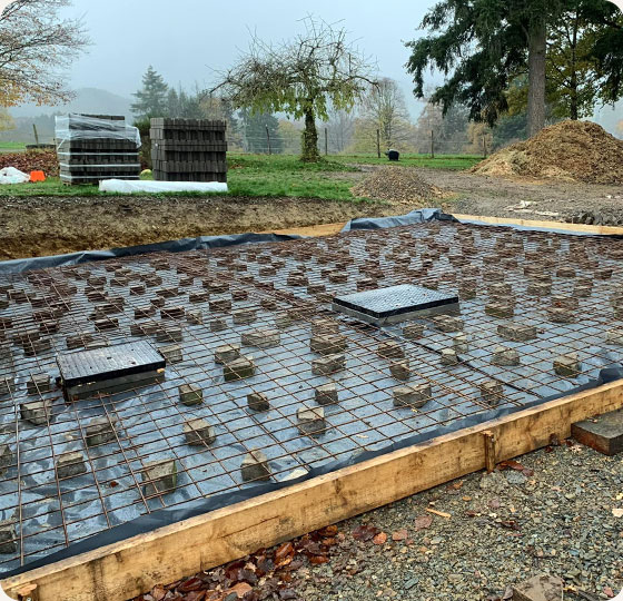 réalisation d'un coffrage d'une dalle en béton